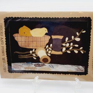 Liberty Rose Chicks and Willows Applique Wall Hanging Sewing Pattern 11x16
